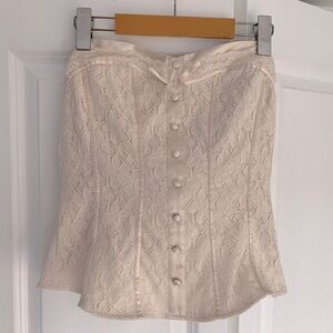 Beautiful Off-White Lace “Coquette” Tube Top